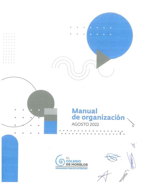 Manual De Organización 2022 El Colegio De Morelos