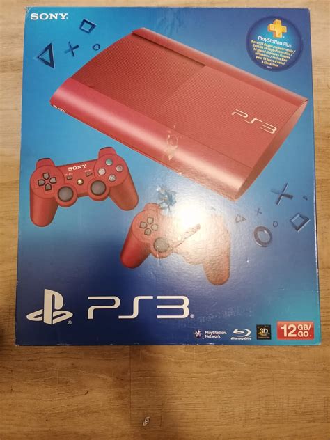 Sony Playstation 3 Super Slim Garnet Red Console Consolevariations