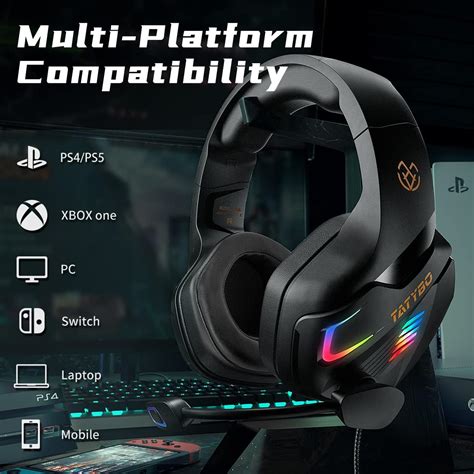 Buy Tatybo Gaming Headset With Mic For Pc Ps4 Ps5 Xbox One Series X S