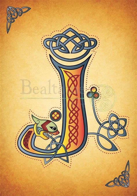 Book Of Kells Alphabet Letters