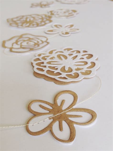 Flower Garland Paper Flowers Wedding Decor Paper Garland Bunting Bridal ...