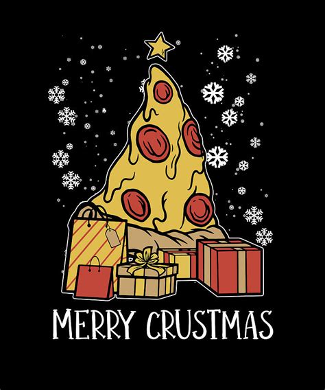 Merry Crustmas Christmas Tree Pizza Food Digital Art By Florian Dold Art Fine Art America