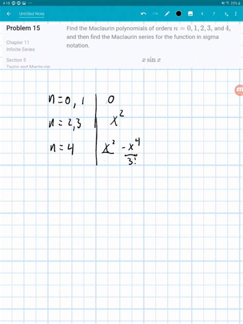 ⏩solved Find The Maclaurin Polynomials Of Orders N 0 1 2 3 And 4