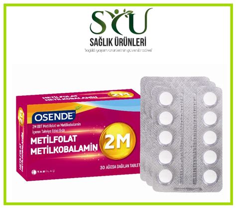 Osende 2M Metilkobalamin B12 Metilfolat Folik Asit 30 Tabet Fiyatı 480