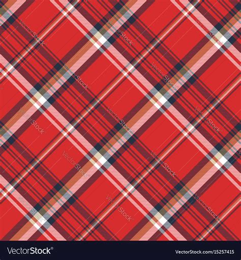 Red plaid fabric texture seamless pattern Vector Image