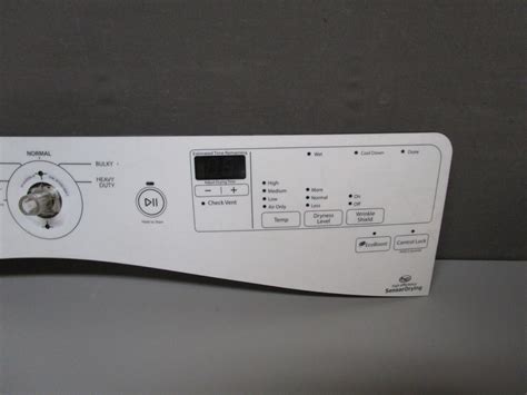 Whirlpool Duet Dryer Control Panel Insert W Control Board White W10639911 Asmn Ebay