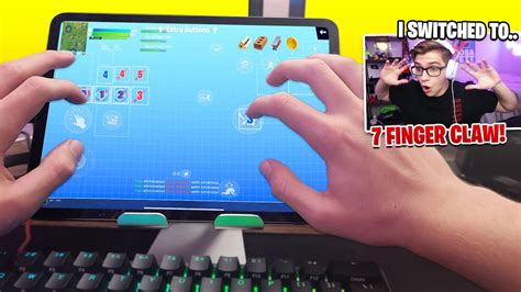 I Switched To 7 FINGER CLAW On Fortnite Mobile New HUD Settings