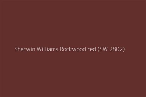 Sherwin Williams Rockwood Red SW 2802 Color HEX Code