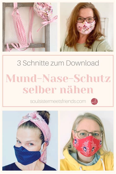 Masken nähen 3 Anleitungen mit Download