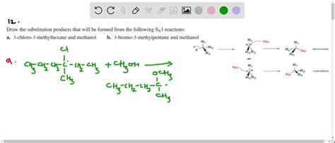 Draw The Substitution Products That Will Be Formed From The Following