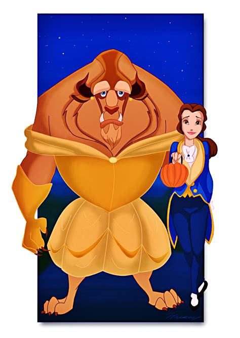 Walt Disney Fan Art - The Beast & Princess Belle - Walt Disney ...