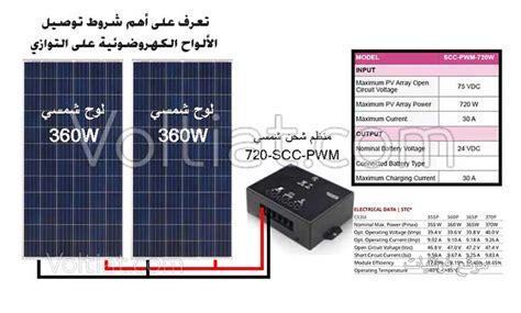 أهم شروط توصيل الألواح الشمسية على التوازي فولتيات