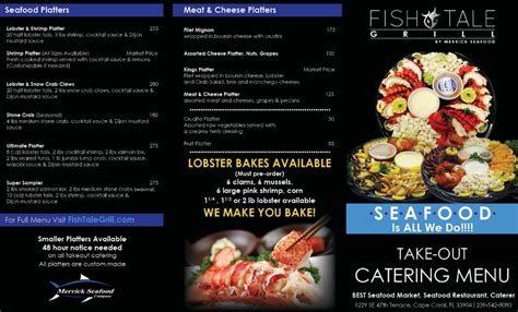 Cape Coral Seafood Caterers: Lunch, Dinner, Dessert: Fish Tale Grill