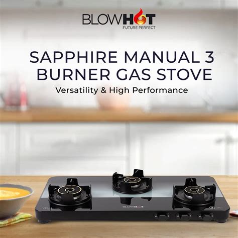 Buy Blowhot Sapphire Toughened Glass Top Burner Manual Gas Stove Isi