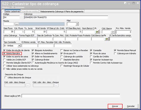 Wint Como Restringir O Plano De Pagamento Para Cobran A De Boleto Nas