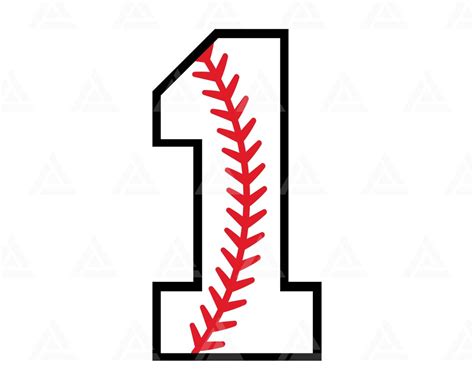 Baseball Number One Svg First Birthday Svg Baseball One Png Baseball