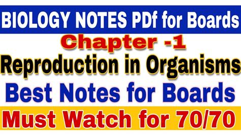 Biology Notes Of Ch For Class Boards Most Important Ncert