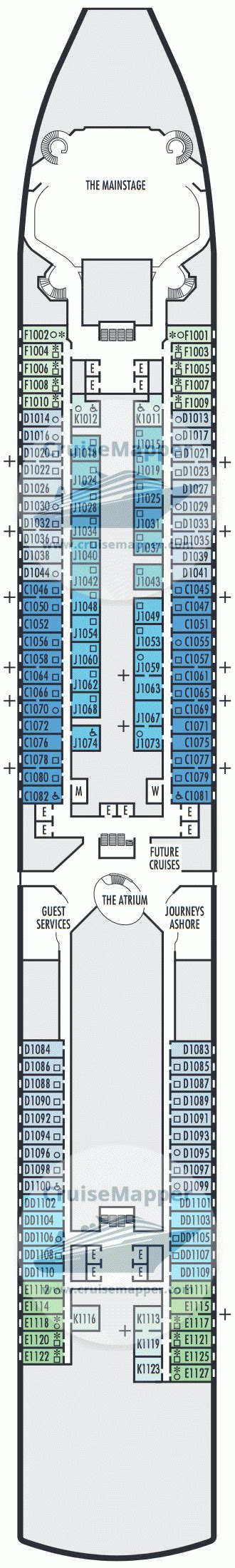 MS Noordam Deck Plan