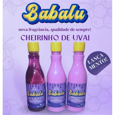 Babalu De Uva Kit Shampoo Condicionador E Mascara Tratamento Capilar