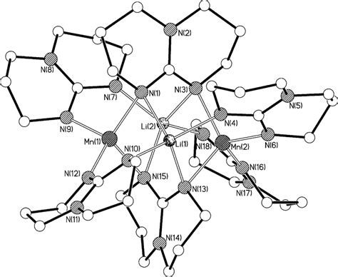 Structure of a dimeric manganate molecule of 2 (one of two equivalent ...