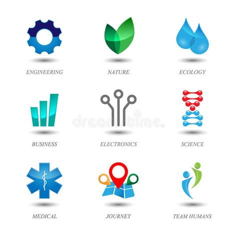 Set Of Colored Icons Stock Vector Illustration Of Gear 74560748