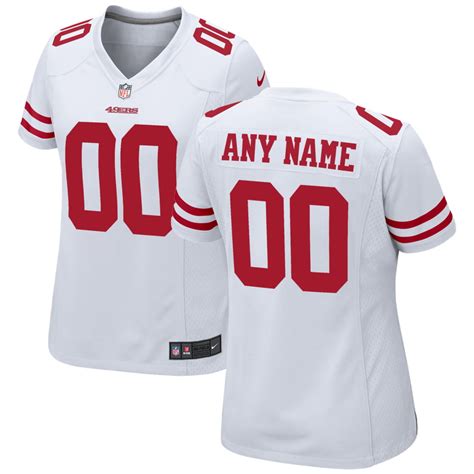 Women's San Francisco 49ers White Custom Game Jersey - jerseys2021