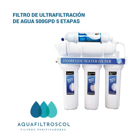 Filtro de Agua 500GPD Ultrafiltración 5 Etapas