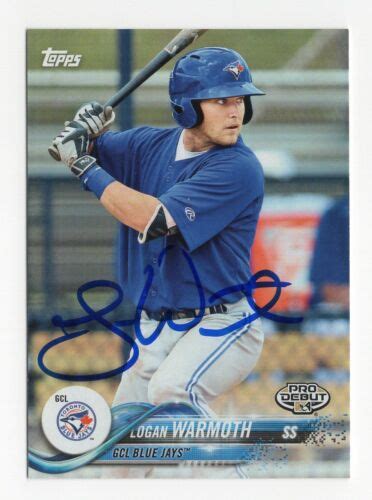 LOGAN WARMOTH Signed Autograph 2018 Topps Pro Debut Baseball Card Blue