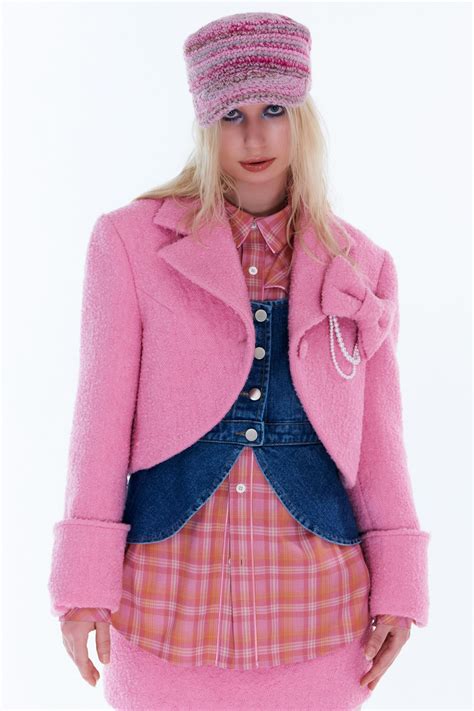 알크미 Bushy tweed crop jacket PINK 위시버킷