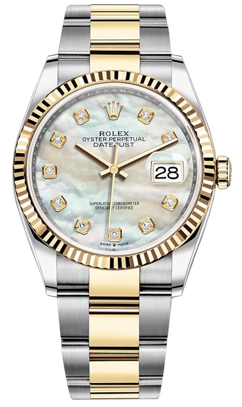 126233 MOP Diamond Oyster Rolex Datejust 36mm Stainless Steel And