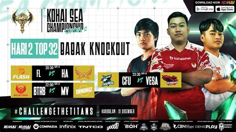 LIVE ID HARI KE 2 TOP 32 KOHAI SEA CHAMPIONSHIP SEASON 2 YouTube