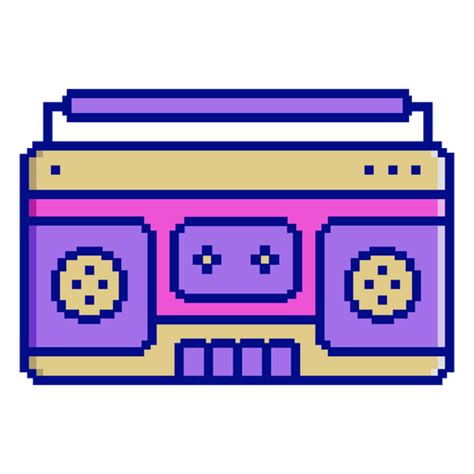 Design Png E Svg De Imagem Pixelizada De Um Boombox Para Camisetas