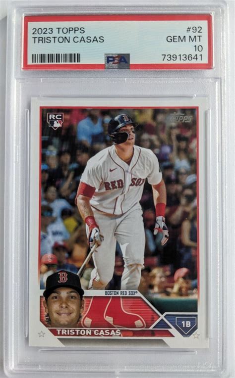 Triston Casas 2023 Topps 92 Rookie Rc Boston Red Sox Psa 10 Ebay