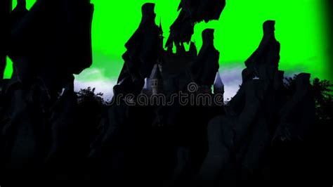 Mystery Dark Castle With Ghosts Fear Realistic 4k Animation Stock Video Video Of Haunted