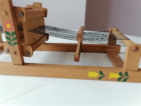 Antique Weaving Loom, Wooden Decorative Model, Manual Weaving Loom ...