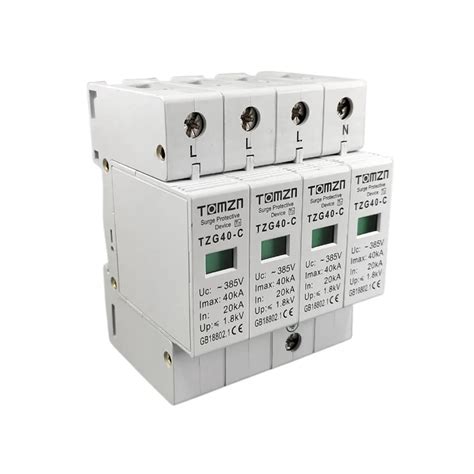 TOMZN 4P AC SPD 20kA 40kA 4 POLE AC SURGE PROTECTOR DEVICE IMEX Solar