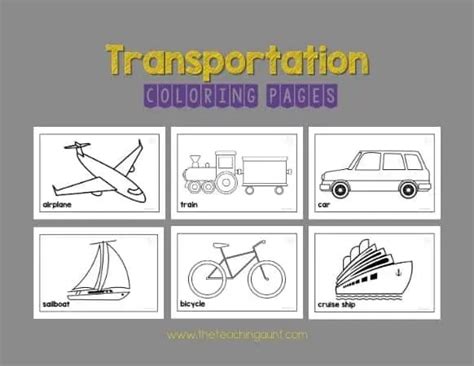 Transportation Coloring Pages The Teaching Aunt