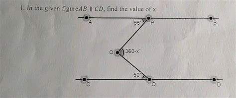 In The Given Figure Ab Cd Find The Value Of X