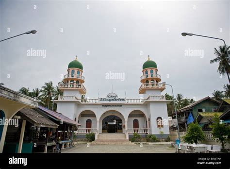 The Mosque In The Muslim Fishing Village Of Ban Hau Thanon On The Thai