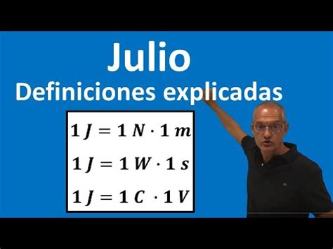 Julio Unidad De Energ A Definiciones Explicadas Youtube