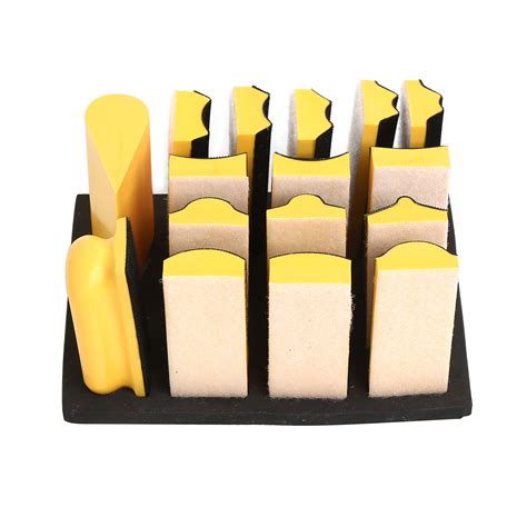 Pcs Hand Sanding Block Tool Set Hook And Loop Interchangeable