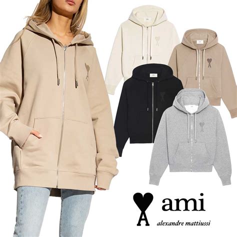 【楽天市場】ami Paris｜アミパリス ジップアップ フリース パーカー Usw402747【送料無料】【関税なし】【楽天海外通販】【正規品】：btnc