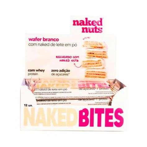 Wafer Chocolate Branco Naked Nuts Cx C 12un De 26g Chocolate