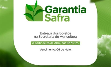 Agricultura Boletos do Garantia Safra já estão disponíveis para