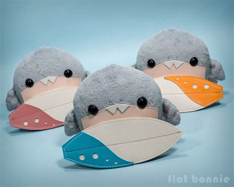 Baby shark stuffed animal - Surfing shark soft toy doll – Flat Bonnie