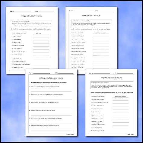 Possessive Nouns Singular Plural Irregular Grades 3 4 Ccss Made