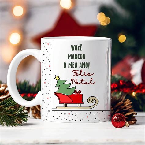 Caneca Personalizada Natal Voc Marcou O Meu Ano Elo