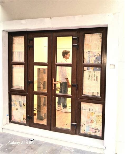 Brown Upvc Sliding Doors For Home Height Inch At Rs Square