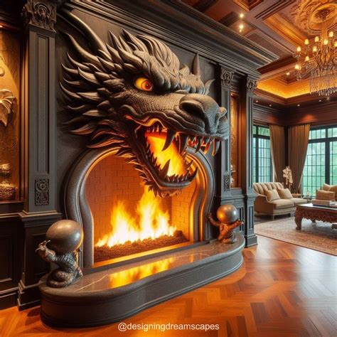 Dragon Shaped Fireplace A Unique And Majestic Addition To Your Home