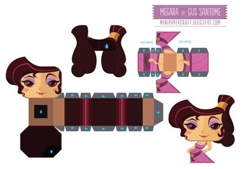 Mini Disney Megara Papercraft Papercraft Paradise Papercrafts Images